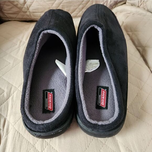 Dickies Men's Size M (9/10) Slippers Black Memory Foam Plush Slip On Clogs - Picture 6 of 8